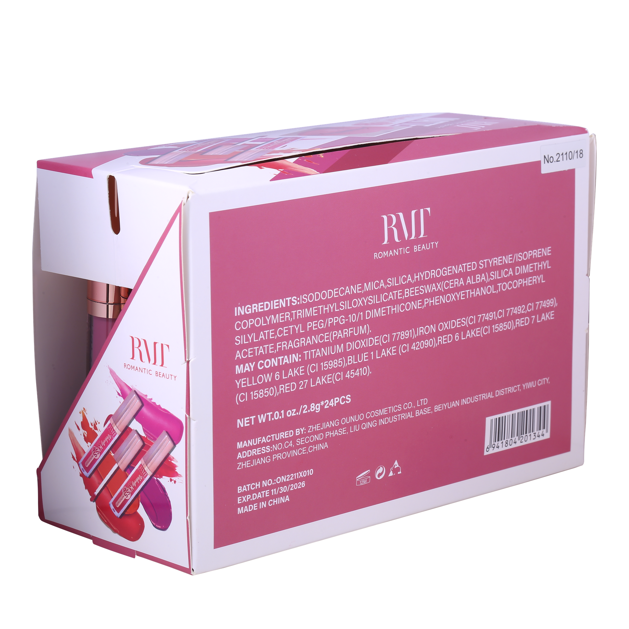 Pack 24 unidades LIP GLOSS VELVETY KISS MATTE