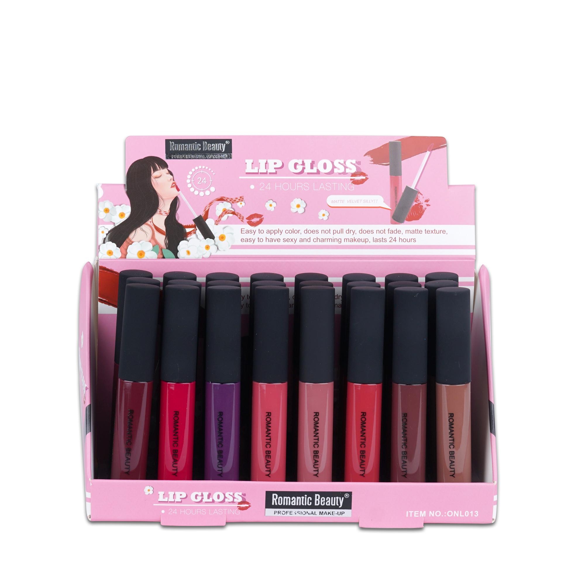 Pack de 24 unidades. Lip Gloss. 24 HRS. LASTING
