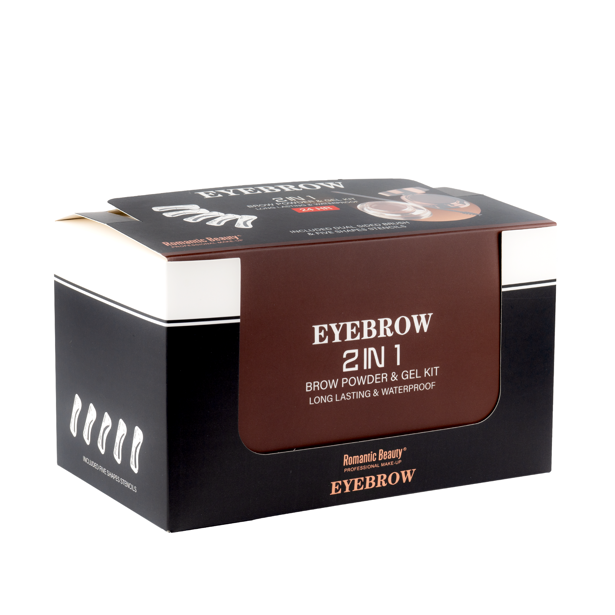 Miniatura Pack 12 unidades. GEL CEJAS+POLVO. EYEBROW GEL+POWDER.