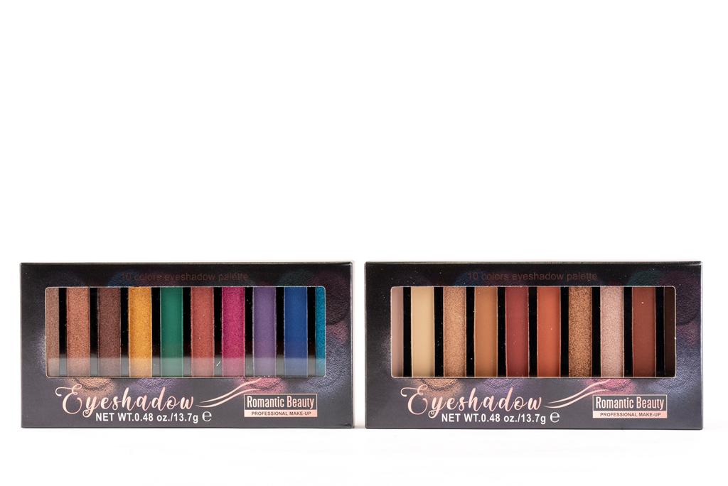 Pack de 12 unidades Paleta de sombras "LONG 10 COLORS PALLETE"