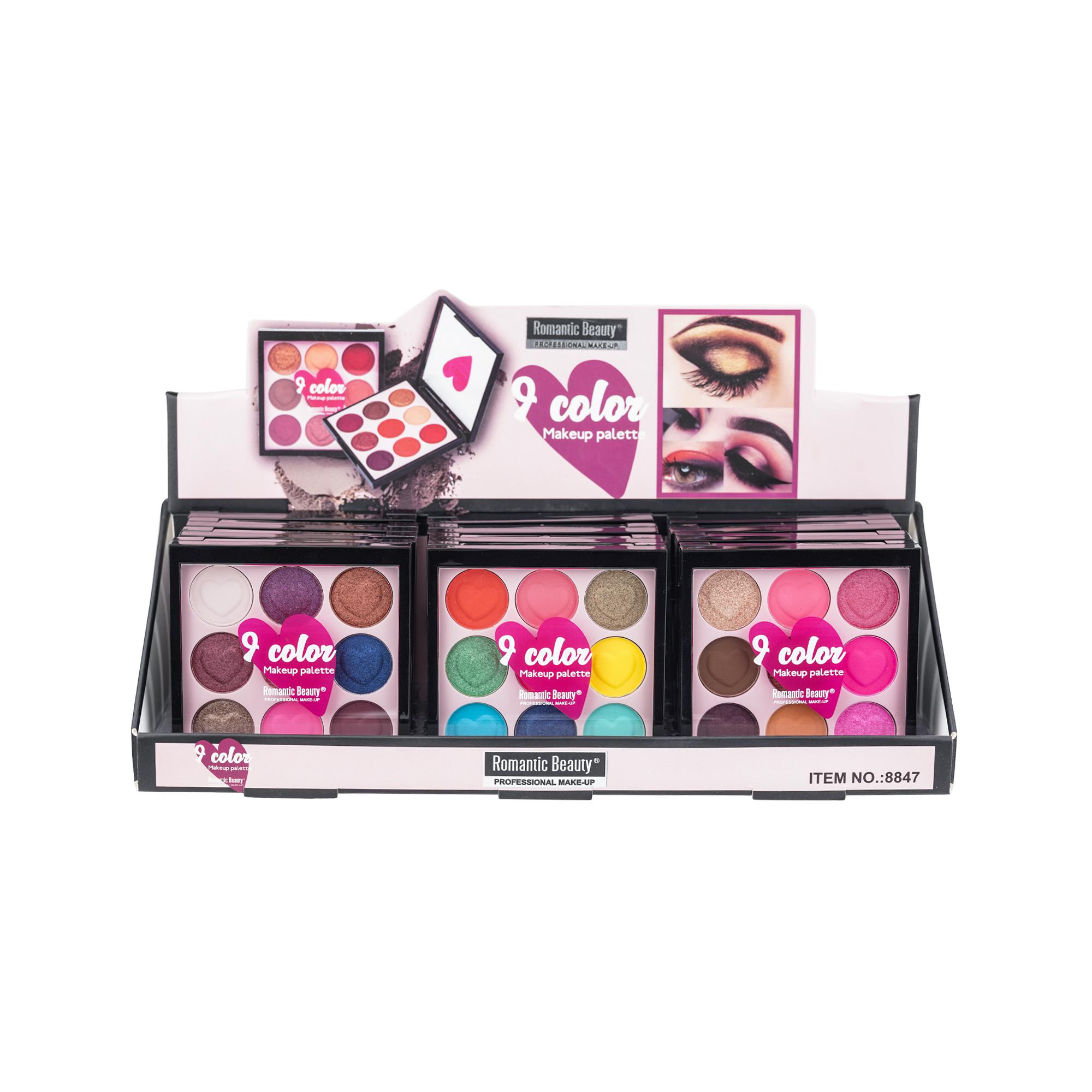 Pack 12 unidades. Sombra. 9 Collors Makeup Pallete