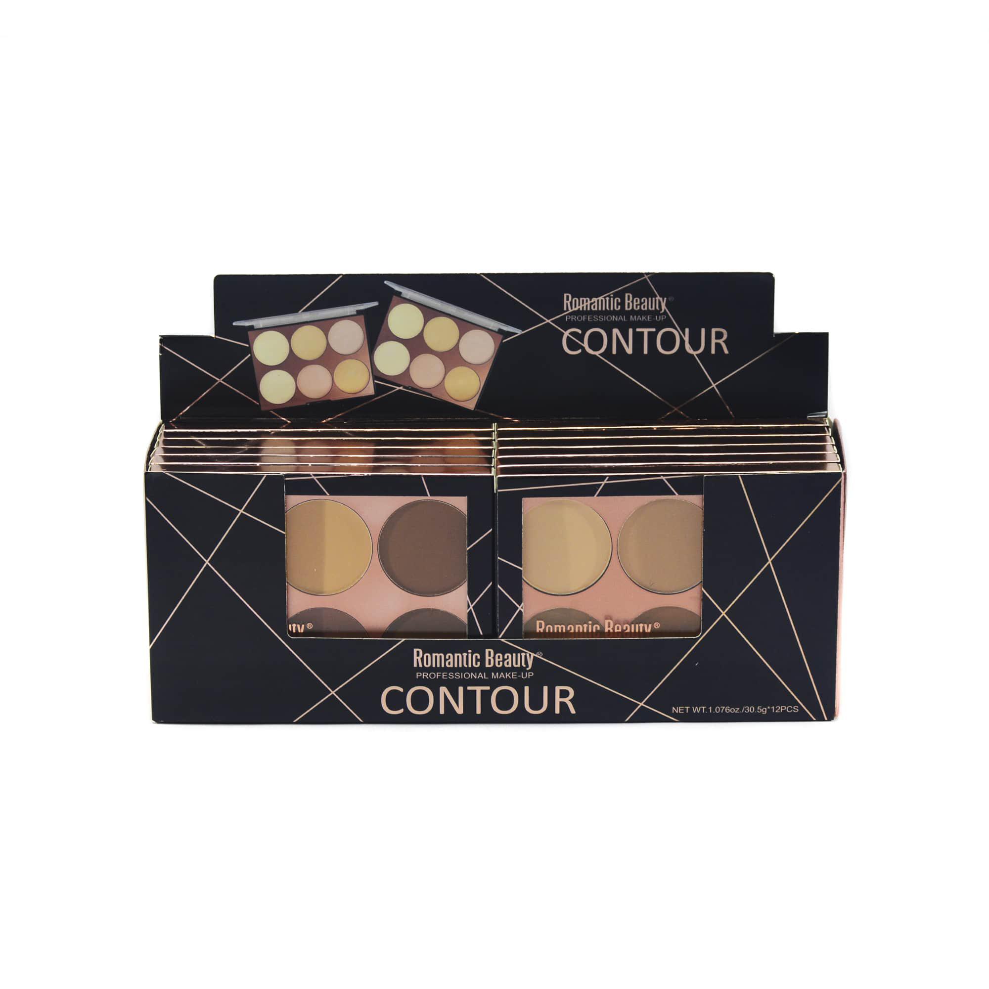 Pack de 12 unidades paleta de contorno en polvo SHIMMER Y MATTE
