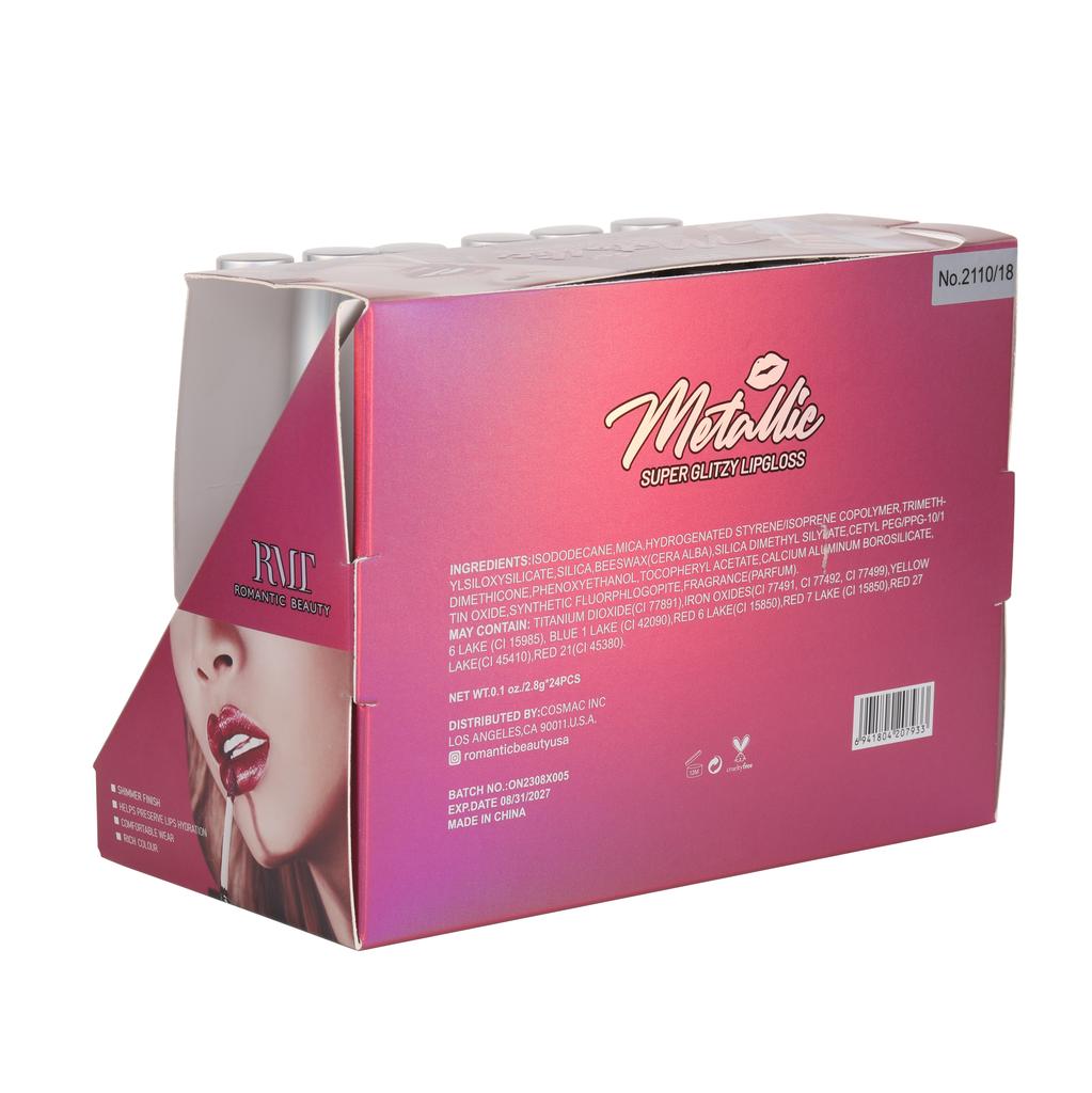 Miniatura PACK DE 24 UNIDADES LABIAL EFECTO METALIZADO BRILLANTE -