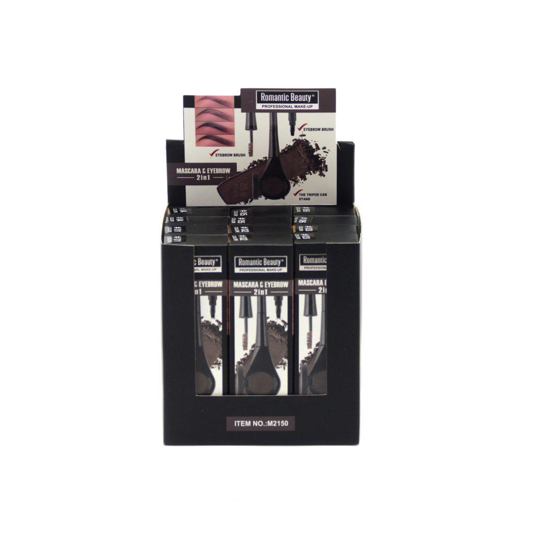Pack de 12 unidades delineador de cejas + máscara de pestaña - 2 en 1