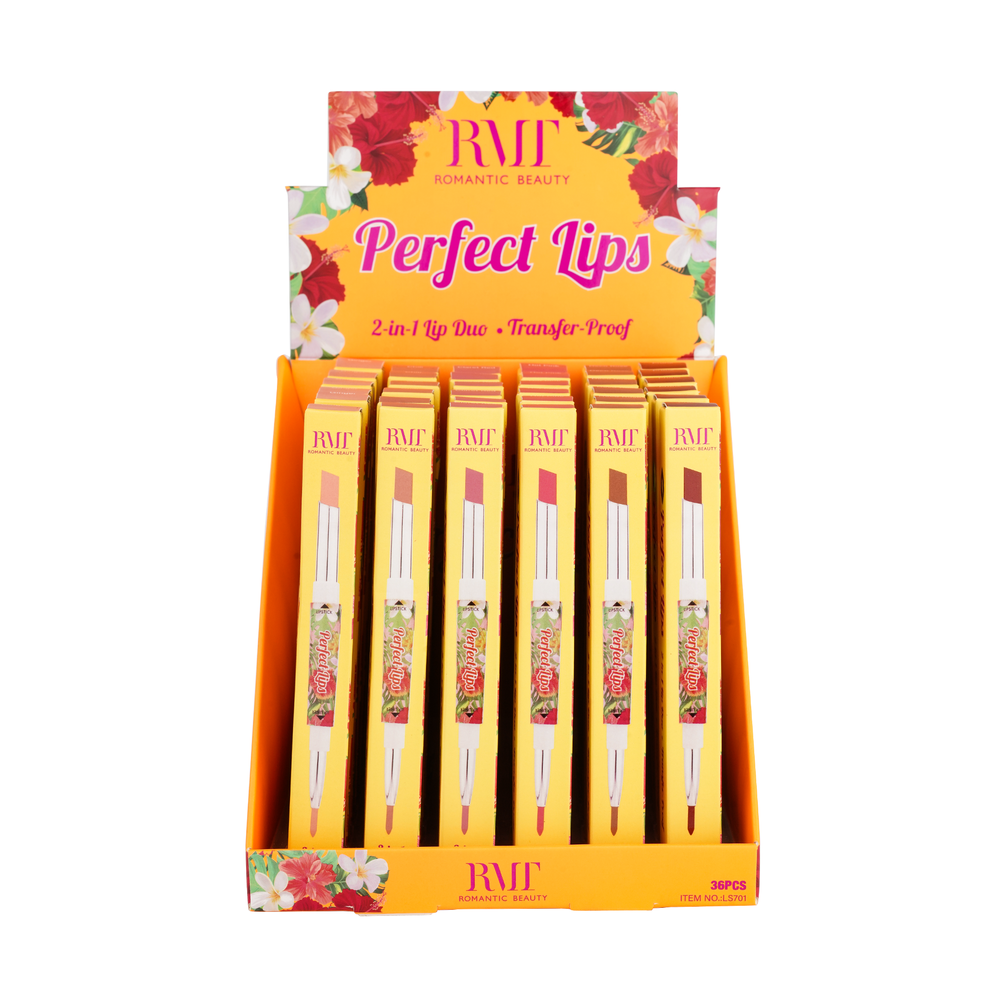 PACK DE 36 UNIDADES LIP STICK & LINER  "PERFECT LIPS"