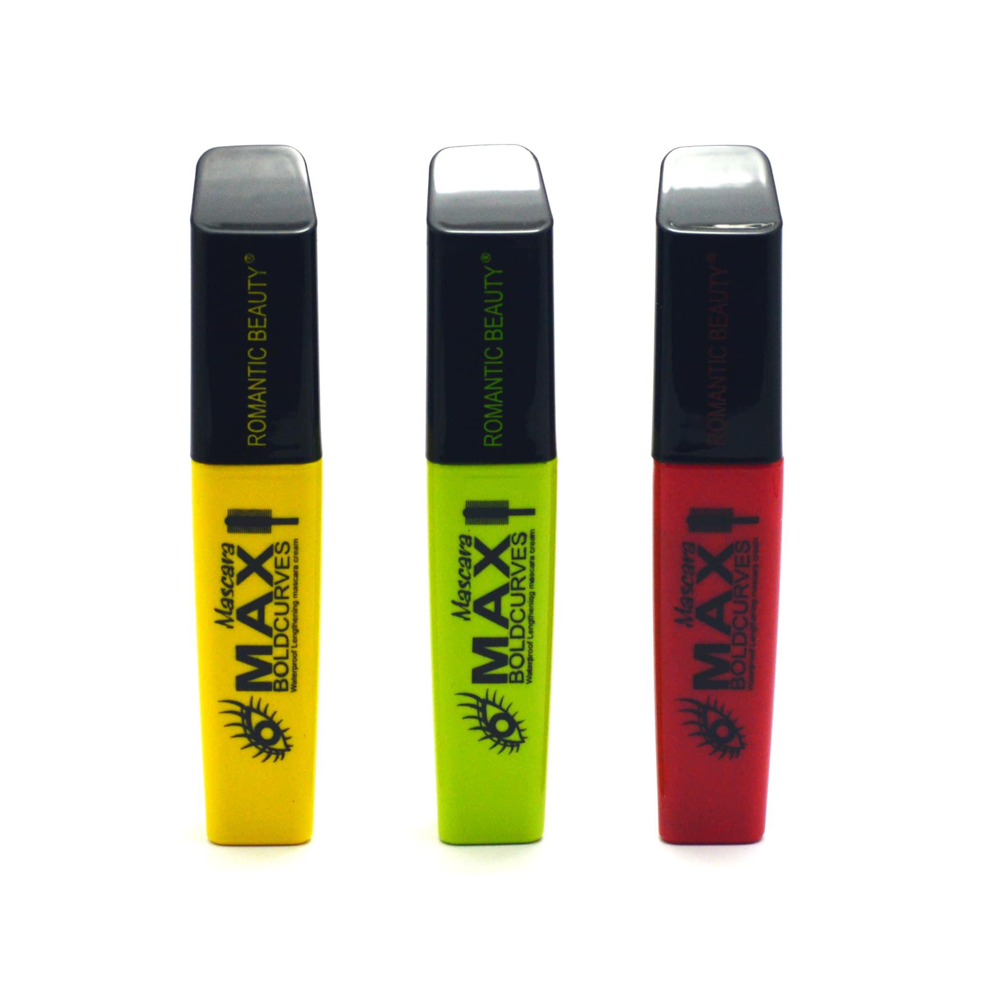 Pack de 24 unidades máscara de pestañas color negro "MAX BOLDCURVES"