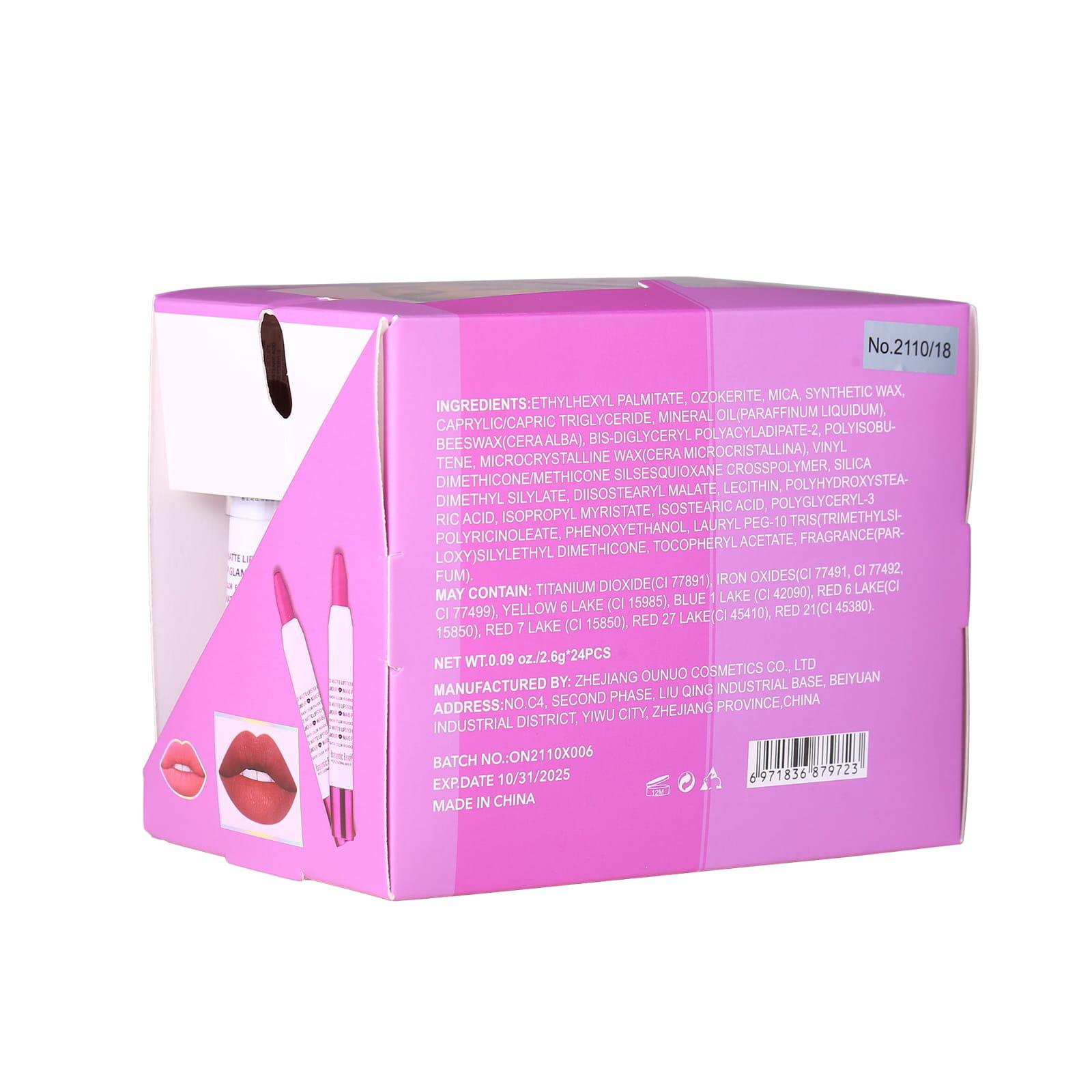 Pack 24 unidades LABIAL MATTE LIPSTICK