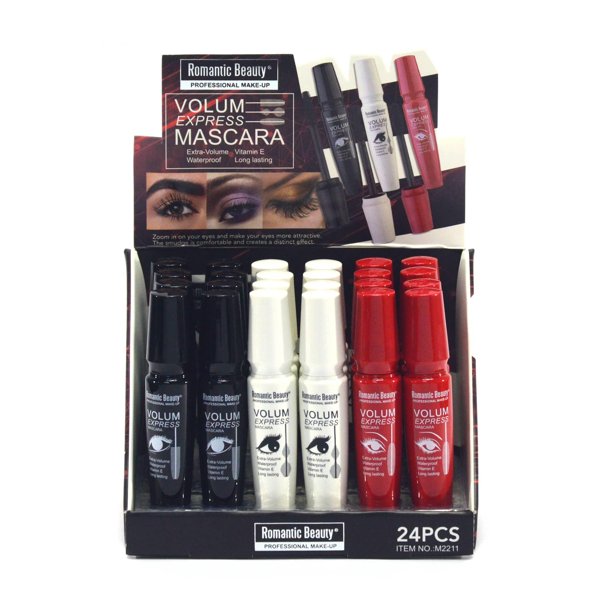 Pack de 24 unidades máscara de pestañas color negro "VOLUM EXPRESS"