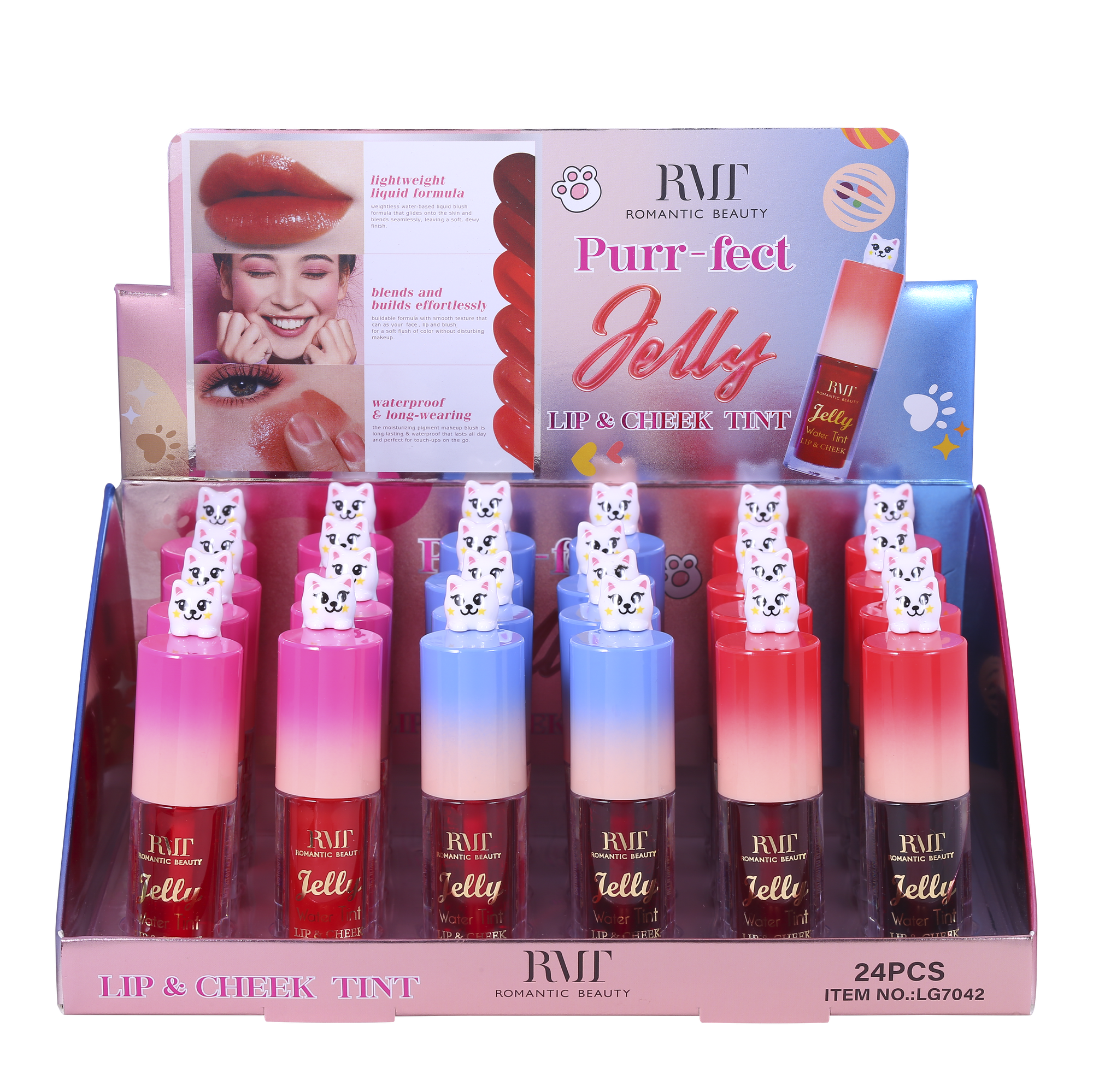 PACK 24 UNIDADES TINTA DE LABIOS "PURR-FECT"