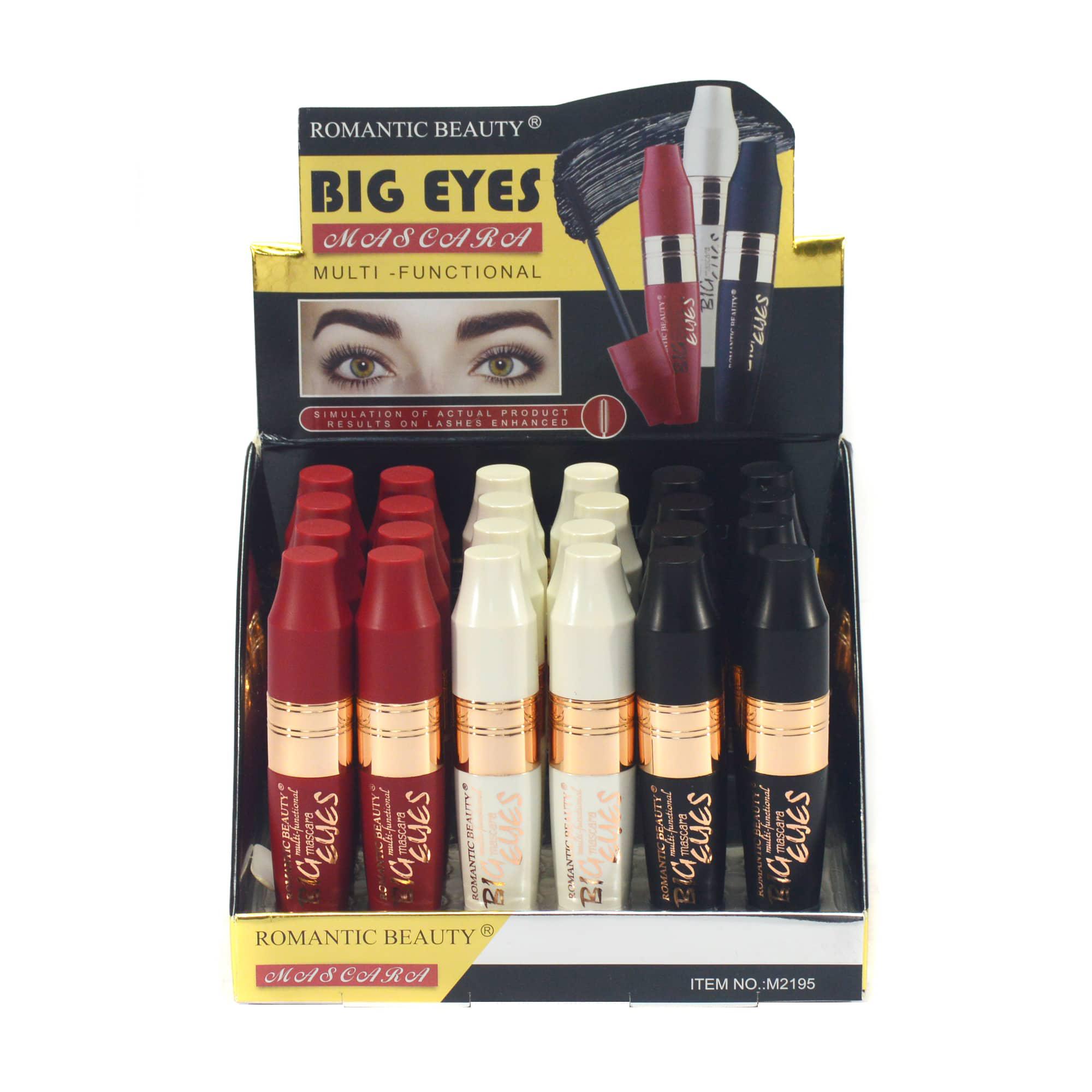 Pack de 24 unidades máscara de pestañas color negro "BIG EYES"