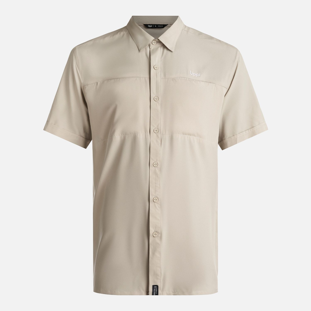 Miniatura Camisa Hombre Wallace Short Sleeve Q-dry Shirt - Color: Verde Grisaceo