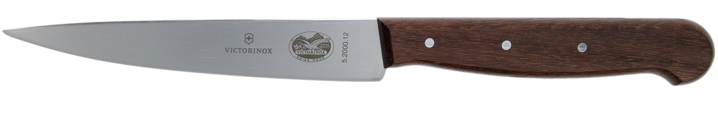 Cuchillo Cocina Medio Golpe Mango Madera 12cm - Color: Plateado, Formato: 12 cm