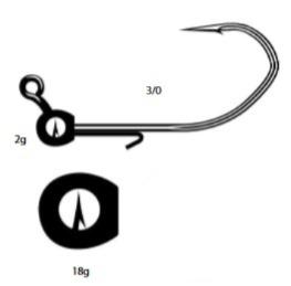 C/Vinilo Bullet JIG 3/0 18G X2