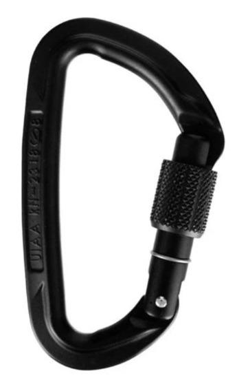 Miniatura Mosquetón Session Seguro Rosca - Color: Negro