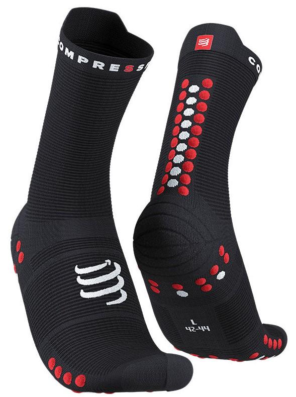 Calcetines De Running Pro Racing Socks Run High V4.0 - Color: Black/Red