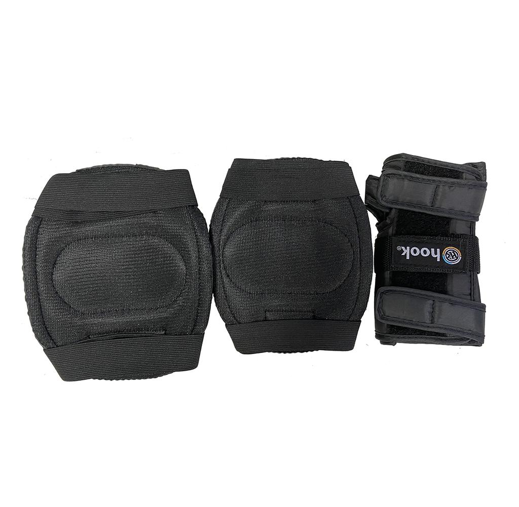 Set De Protecciones Hook 405 Negra Talla L - Talla: L, Color: Negra