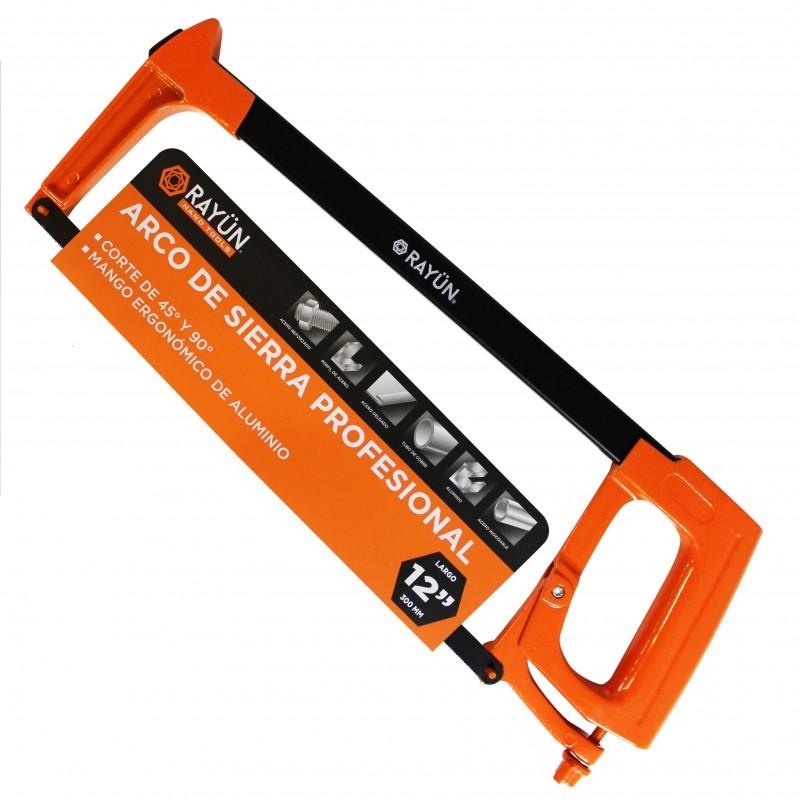 Miniatura Arco De Sierra Aluminio Profesional 12" - Color: Negro-Naranja