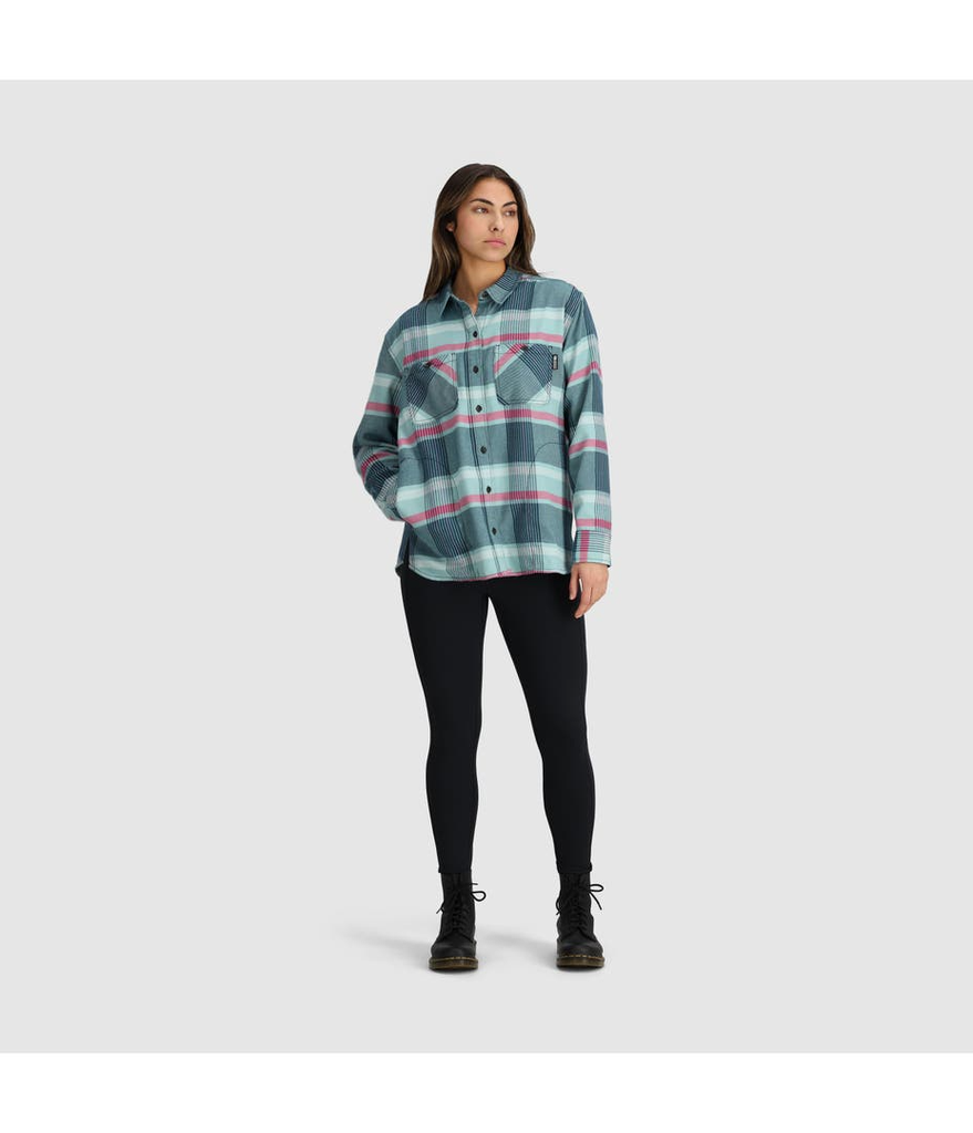 Miniatura Camisa De Franela Feedback Para Mujer - Color: HARBOR PLAID