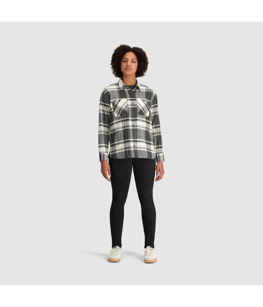 Camisa De Franela Feedback Para Mujer - Color: BRONZE PLAID