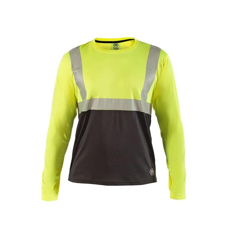 Polera reflectiva hw manga larga