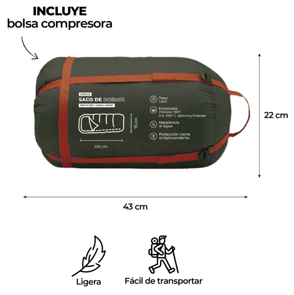 Miniatura Saco de Dormir 5° / 15° / 25° Lanin -