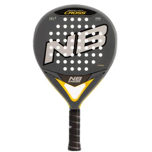 Pala Padel Cross (360-375gr) - Color: Gris-Amarillo