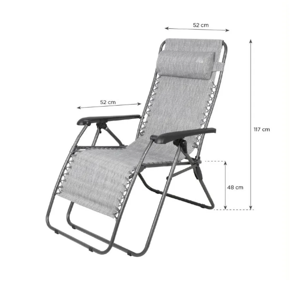 Silla Zero-G Multi Posición Acero - Color: Gris