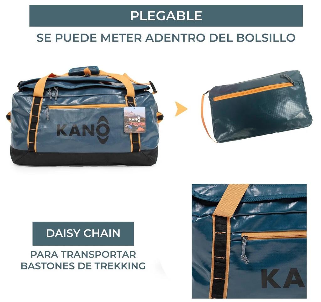 Miniatura Bolso Mochila Impermeable 60L - Color: Azul