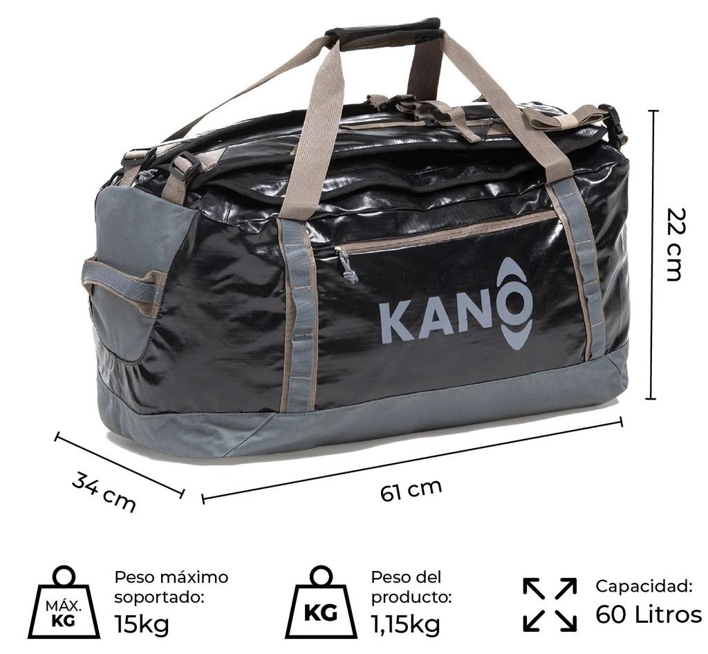 Miniatura Bolso Mochila Impermeable 60L - Color: Negro