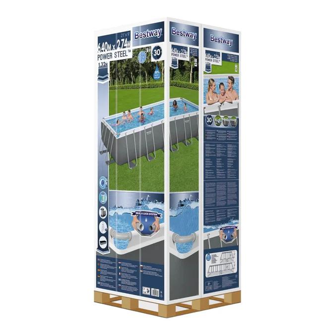 Miniatura Piscina Rectangular Filtro+Accesorio 6.40X2.74X1.32M -