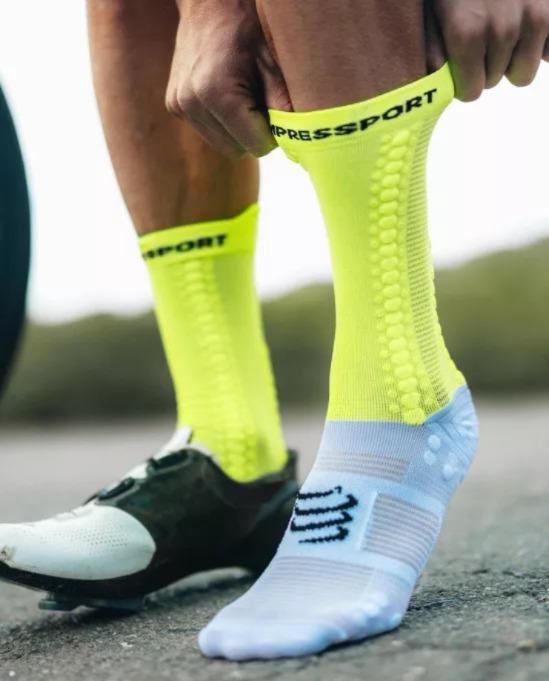 Miniatura Pro Racing Socks v4.0 BIKE - Color: Amarillo-Blanco