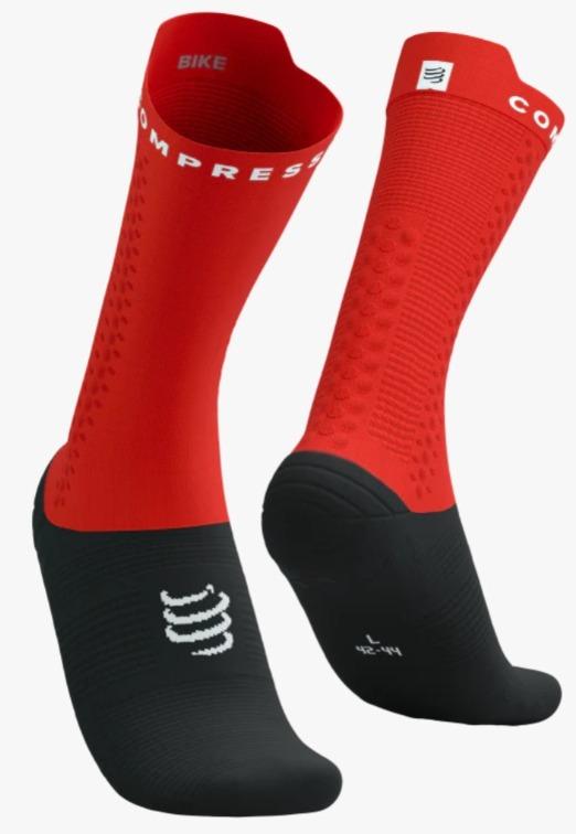 Pro Racing Socks v4.0 BIKE - Color: Rojo-Negro-Blanco