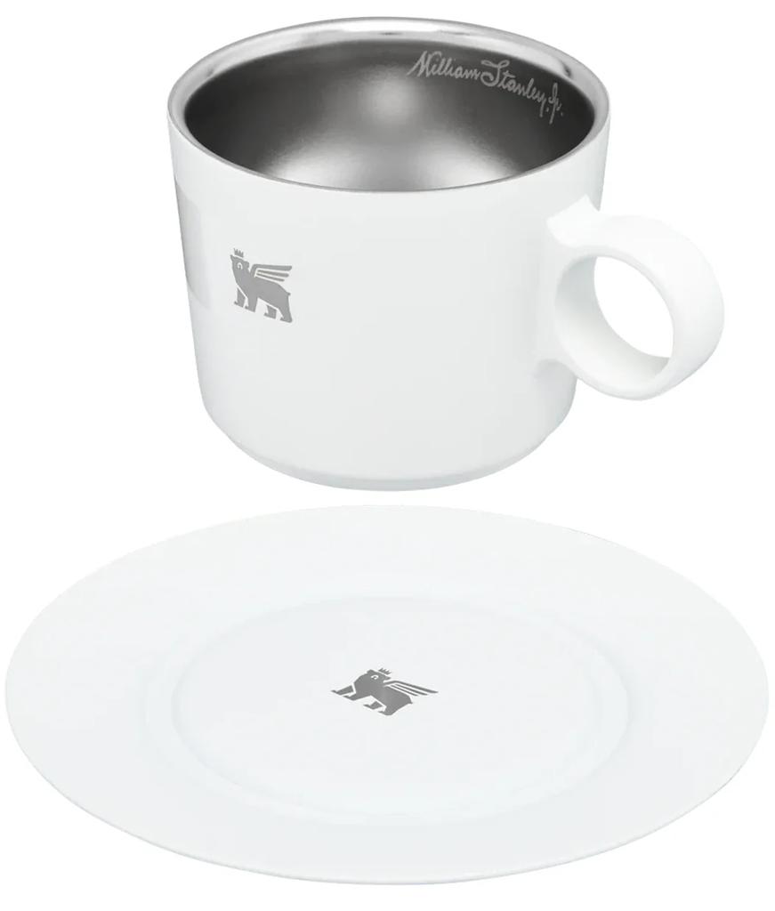 Miniatura Taza De Capuchino Con Plato 192 Ml - Color: Blanco