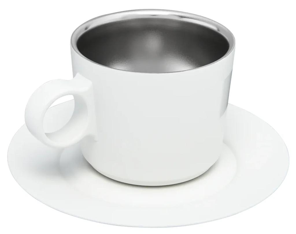 Taza De Capuchino Con Plato 192 Ml - Color: Blanco