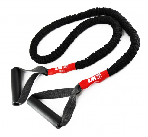 Tubo De Resistencia Pro Forrado 20 LBS - Color: Negro/Rojo