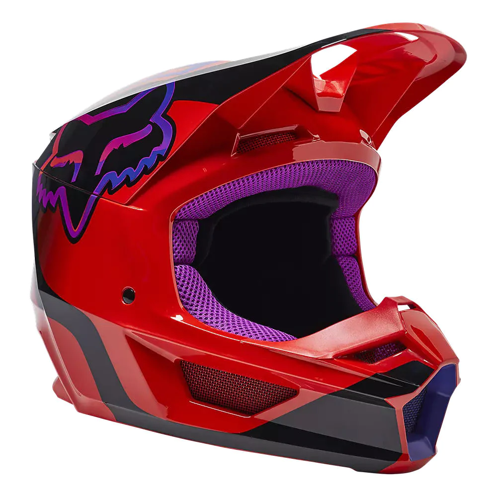 Casco Moto Niño V1 Venz - Color: Rojo