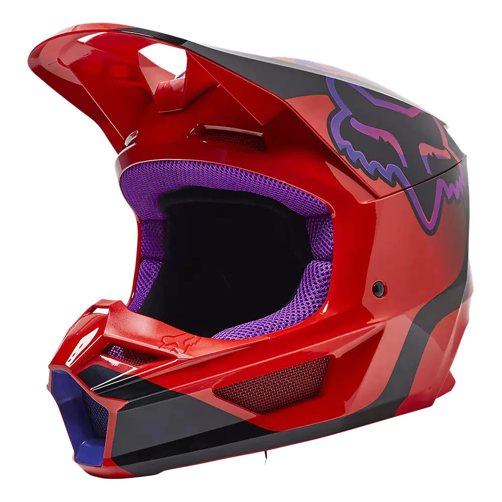 Miniatura Casco Moto Niño V1 Venz - Color: Rojo