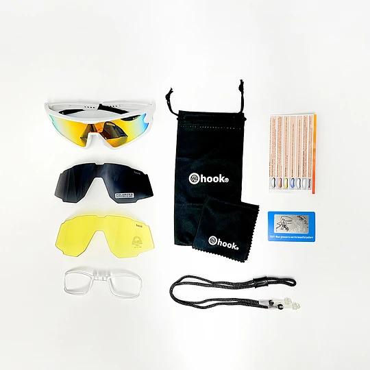 Lente Multisport Con 2 Micas Y Clip Optico - Color: Blanco