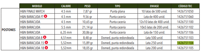 Poston Baracuda 8 - 500 Unidades  -