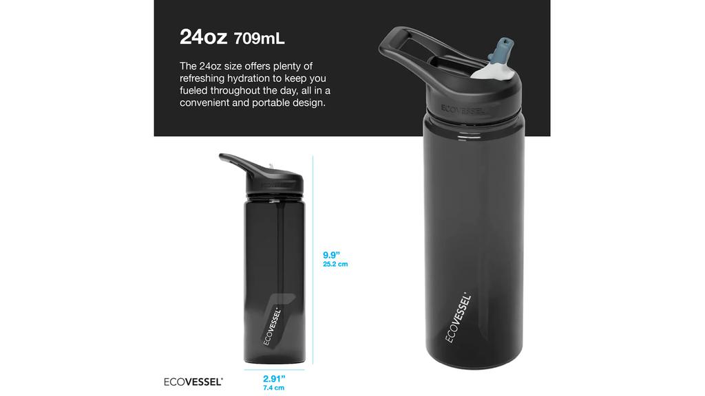 Miniatura Botella deportiva bombilla 709 ml The Wave  -