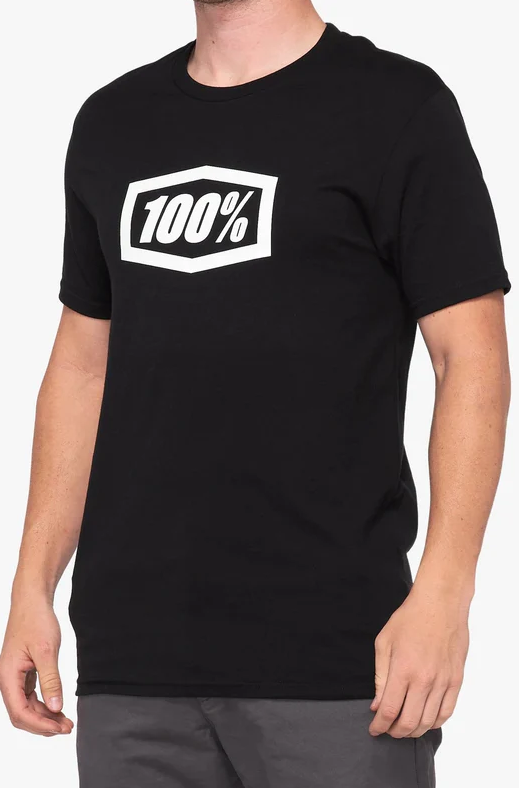 Miniatura Polera Hombre logo 100% Icon Manga Corta - Color: Negro