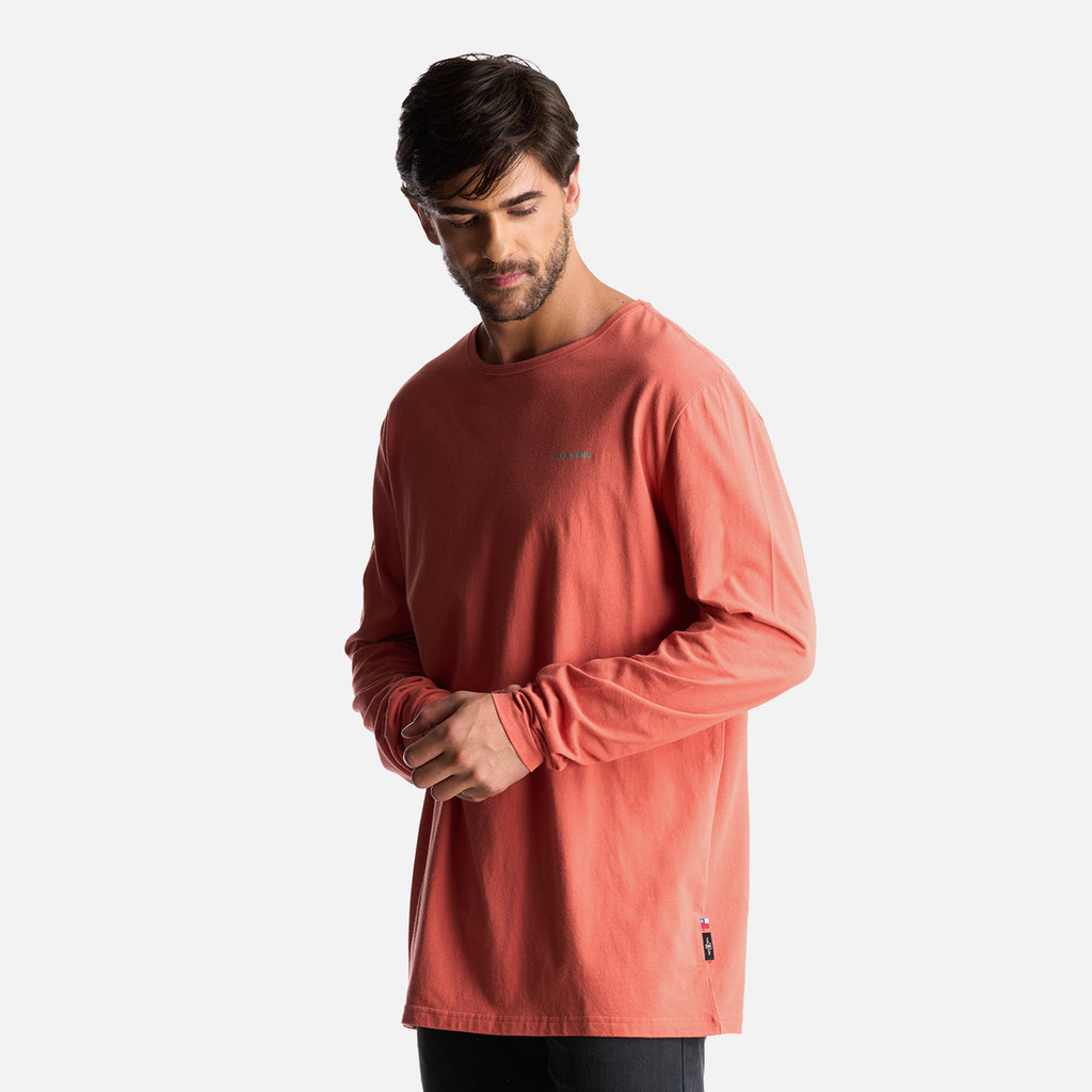 Miniatura Polera Hombre Polo Larga - Color: Salmon