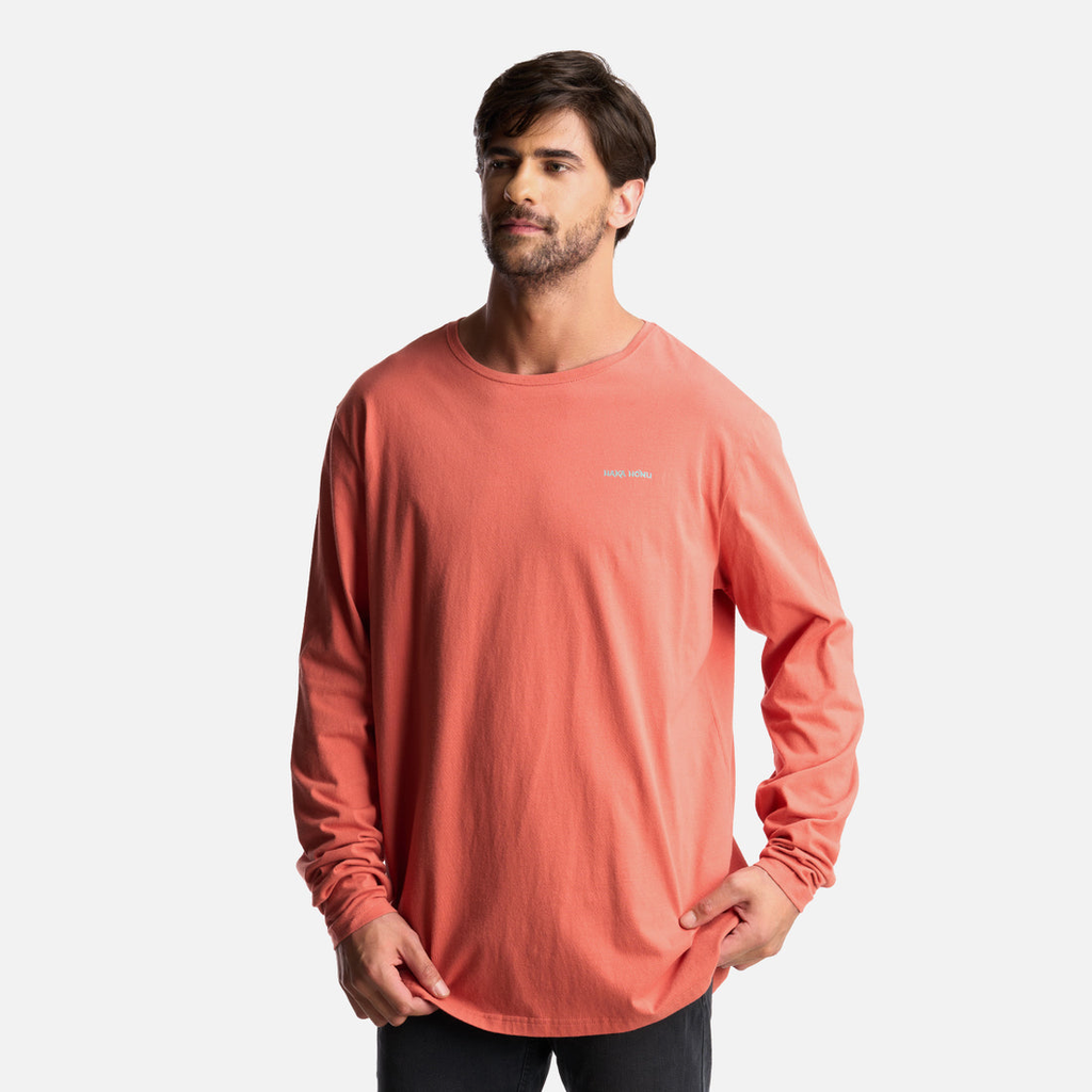 Miniatura Polera Hombre Polo Larga - Color: Salmon