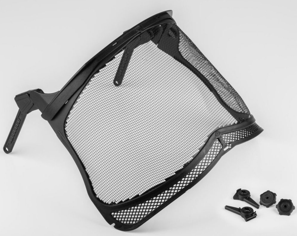 Visor Para Cascos Dynamo 18 Cm Malla Metálica Para Protectores Auditivo - Color: Negro