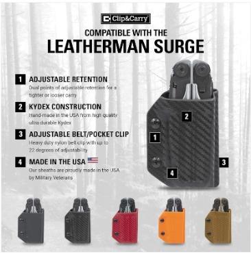 Miniatura Funda de Kydex para Leatherman Surge -