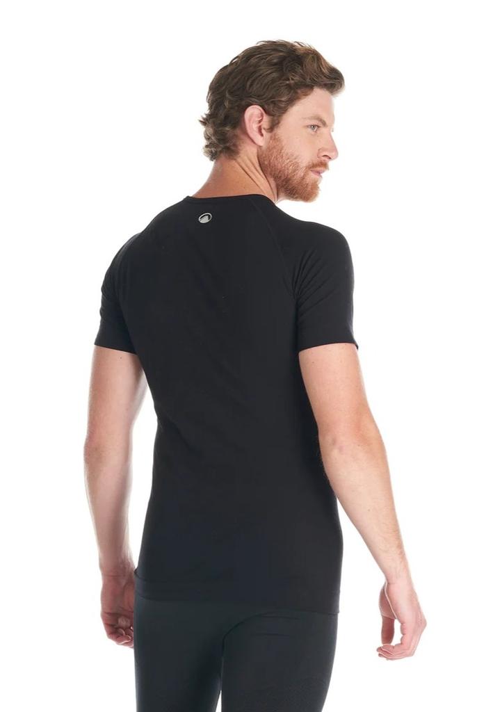 Miniatura Primera Capa Hombre Skintec 1000 Seamless Short Sleeve - Color: Negro