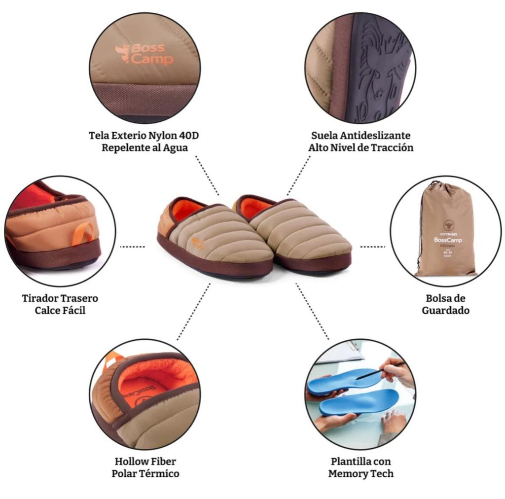 Miniatura Pantufla Térmica SoftShoes Quintay Adulto - Color: MARRÓN