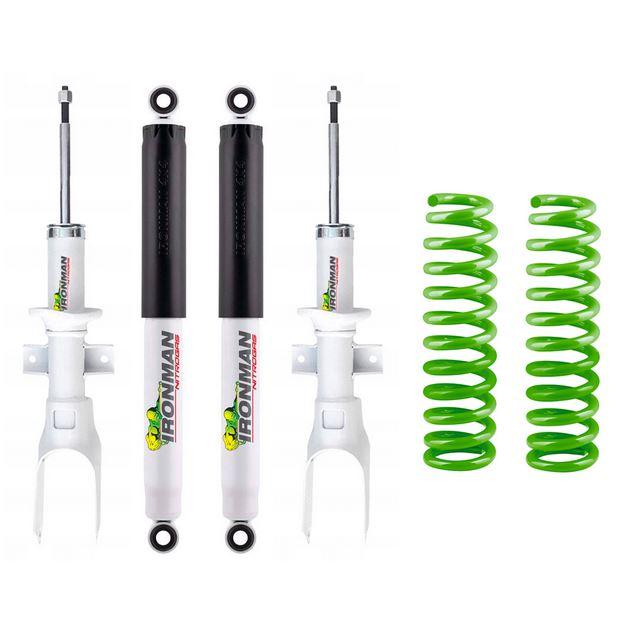 Kit De Suspension Nitrogas (Delantera) - Color: Blanco Verde Negro