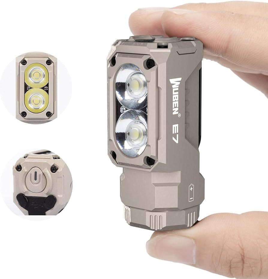 Linterna Compacta Doble Led Recargable E7 1800 Lúmens