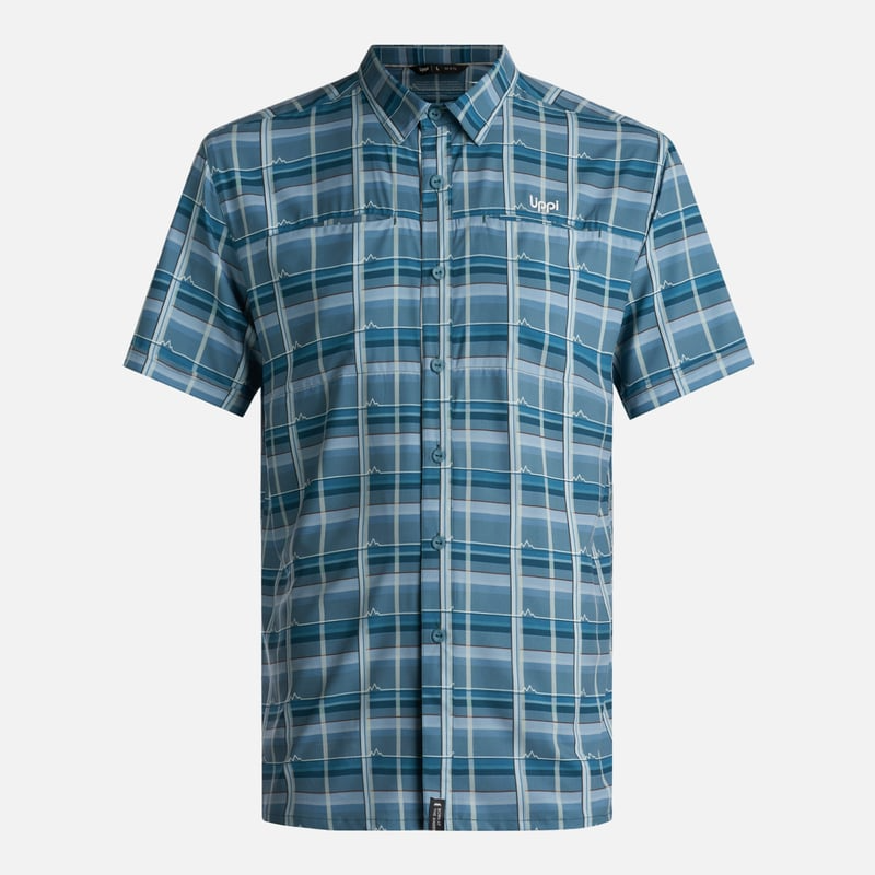 Camisa Hombre Wallace Short Sleeve Q-dry Shirt - Color: Print Verde Petroleo